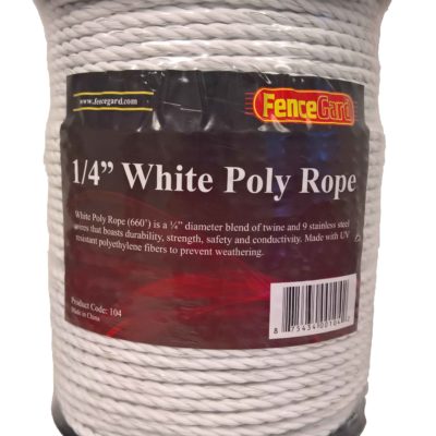 FenceGard 1/4" White Poly Rope (660')
