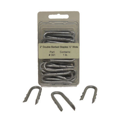 2" Double Barbed Staples 1/2" Wide (1lb pack)