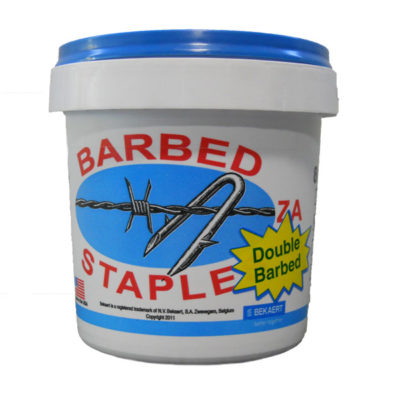 1 3/4" Double Barbed Staples (8lb bucket)