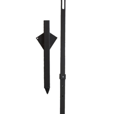 Cane Bolt Heavy Duty Gate Drop Rod 24 inch Steel with Black Finish 2 Pack for Double Door